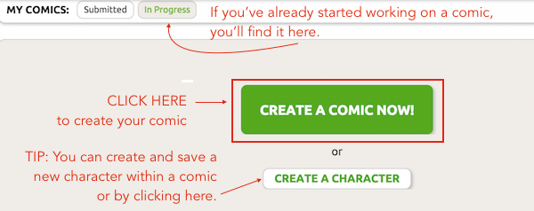 Pixton-create-comic-button