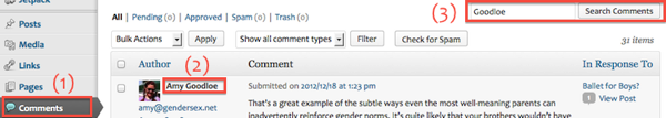 Classblog view comments