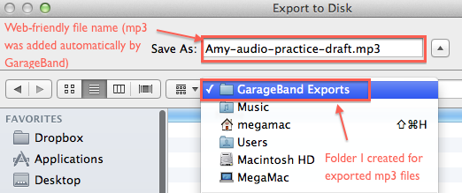 Garageband save as mp3 ipad 2