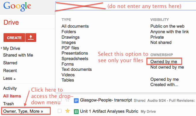 Finding Files that Someone Else Owns in Google Drive