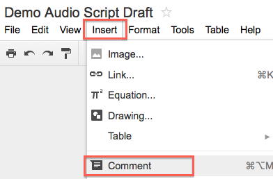 How to use Google Docs comments