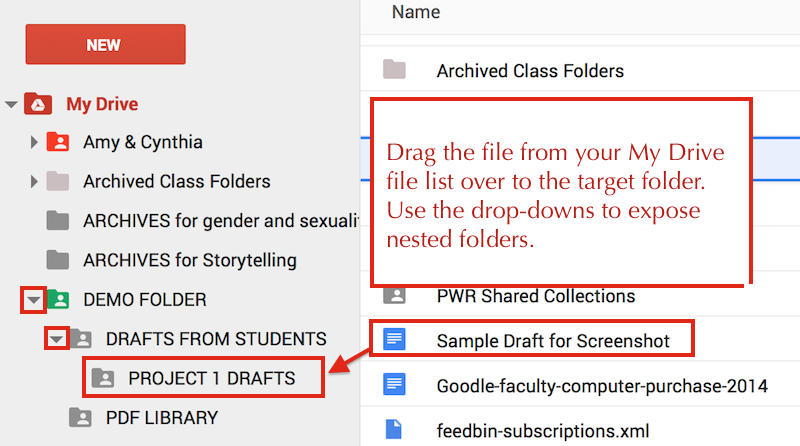 add file to shared google drive folder