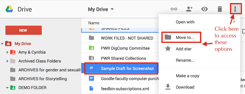 how to remove file from shared google drive