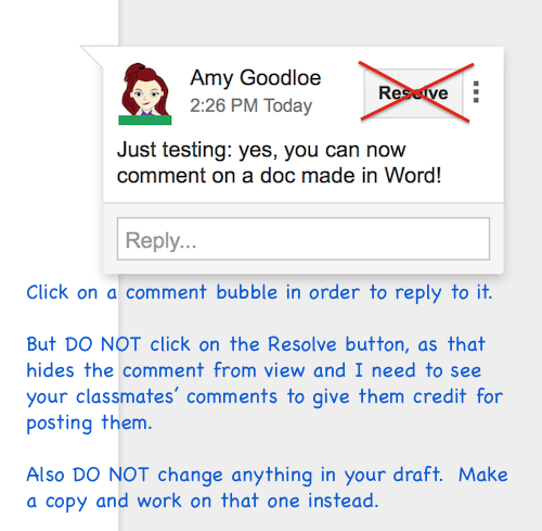 How to use Google Docs comments