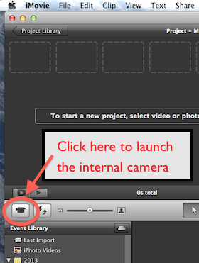 record video on mac imovie