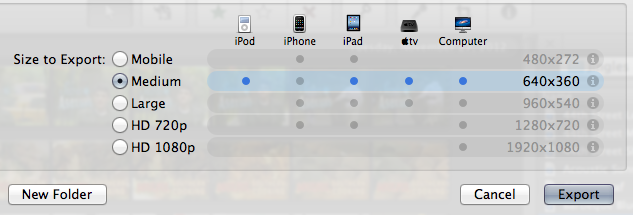 imovie export not compatible with quicktime