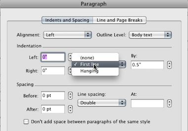 Normal font size for essay