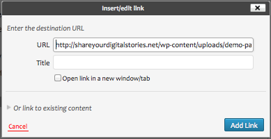 Wp paste URL